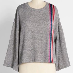 Modcloth Racing in Rainbow Stripes Knit Top Size Small New with Tag